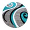 Flash Furniture Turquoise 5' x 5' Modern Plush Abstract Area Rug KP-RG952-55-TQ-GG - alternate 5